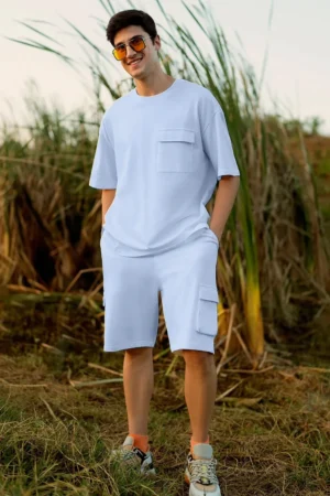 Skyline Cargo Co-ord Set –T-shirt & Utility Shorts