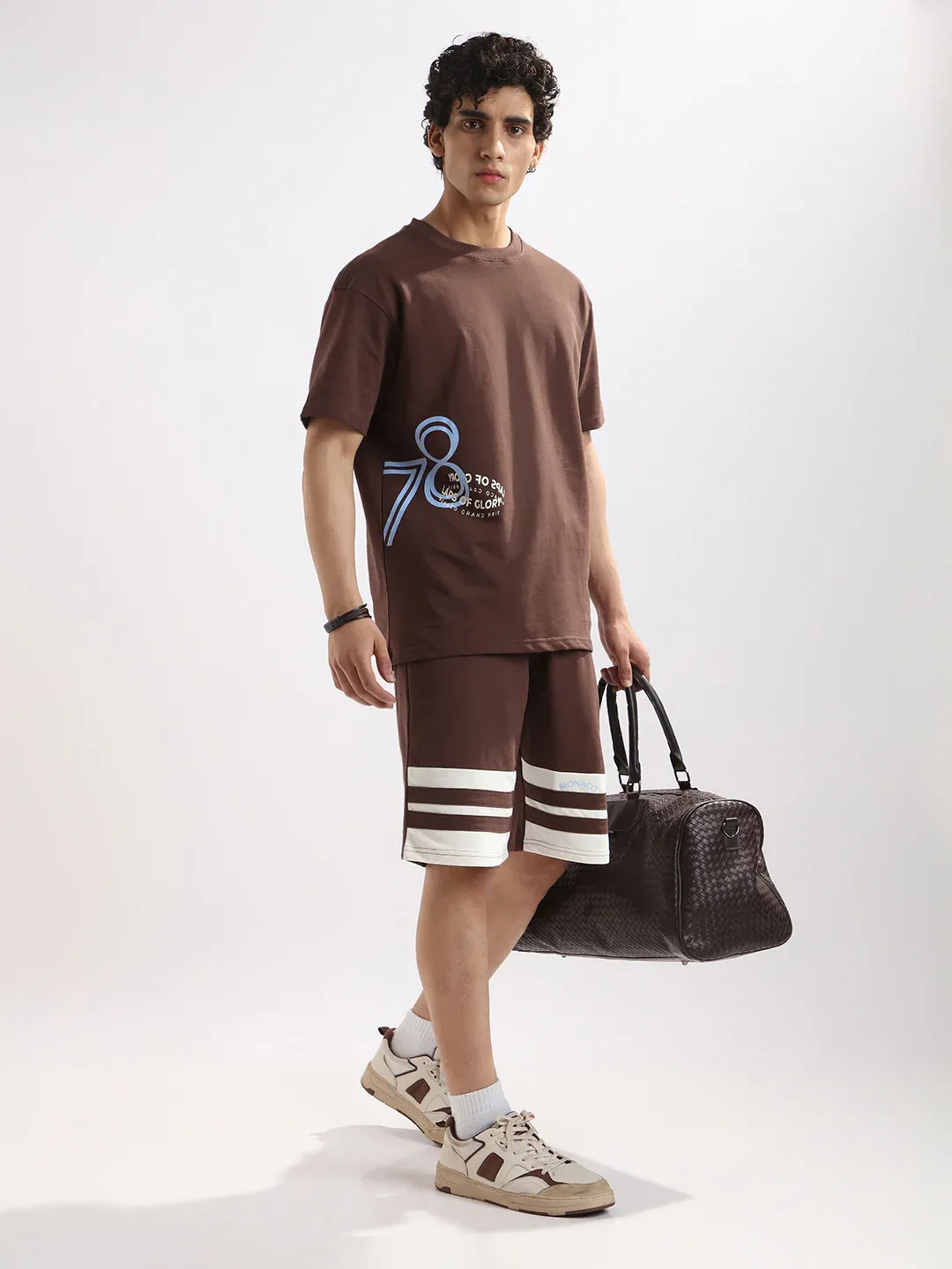 Mocha Stride Graphic Co-ord Set - Image 2