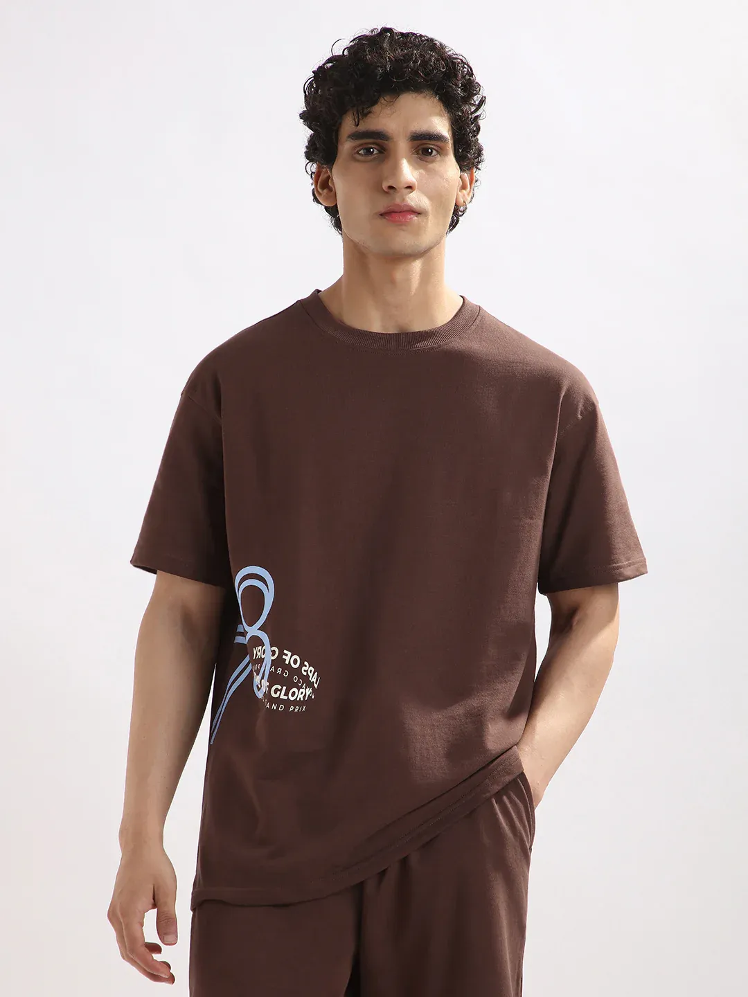 Mocha Stride Graphic Co-ord Set - Image 3