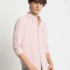 Pink Micro-Stripe Oxford Shirt — Crisp, Versatile, and Effortlessly Professional