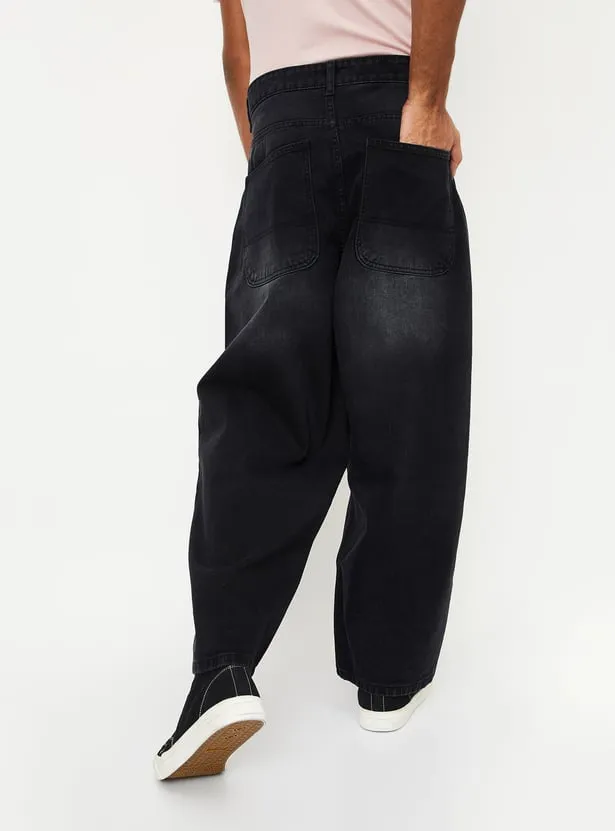 Shadow Ledger – Premium Wide-Leg Black Fade Jean - Image 4