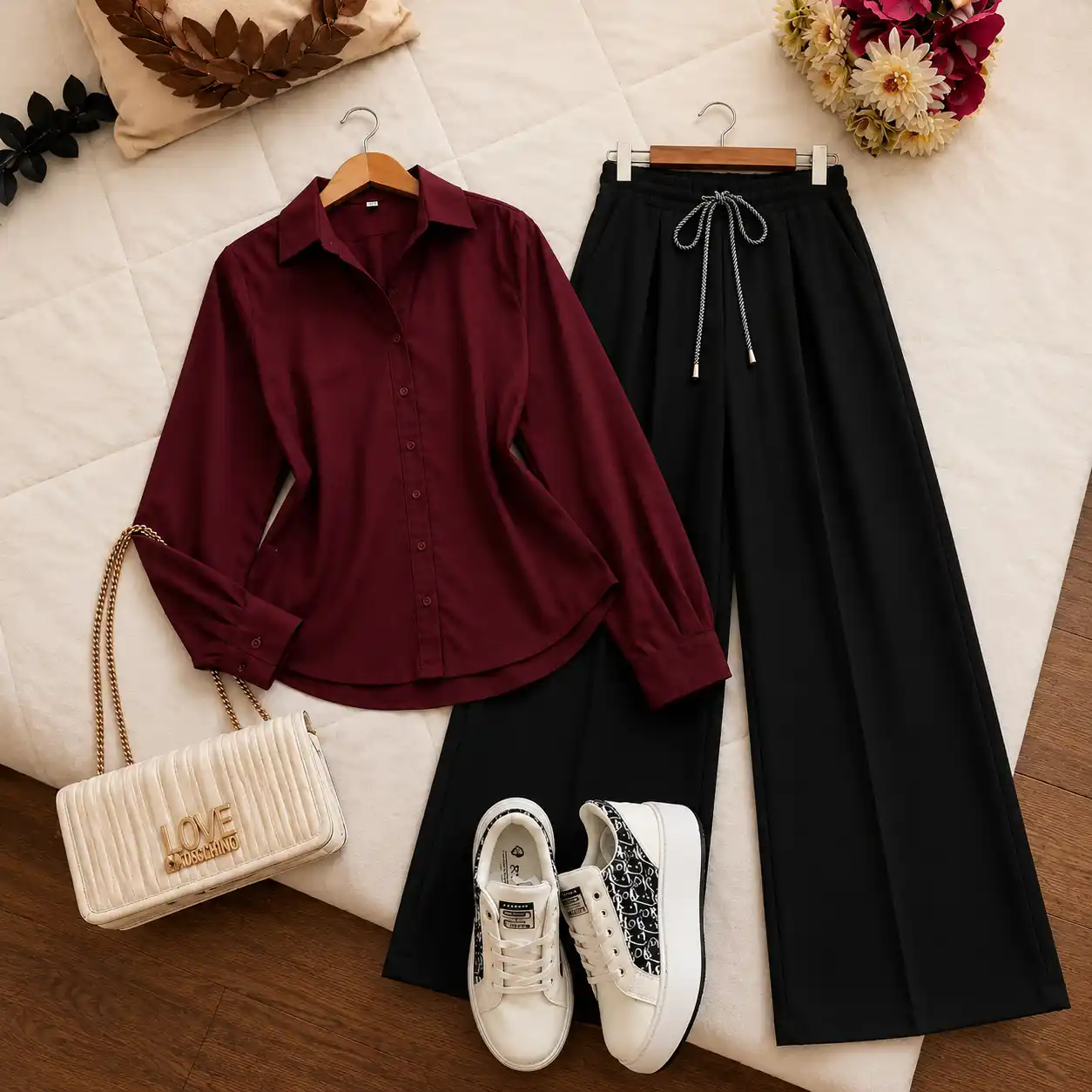 Women’s Stylish Co-Ord Set | Premium Shirt & Palazzo Pant Combo | Trendy Casual Outfit - Image 4