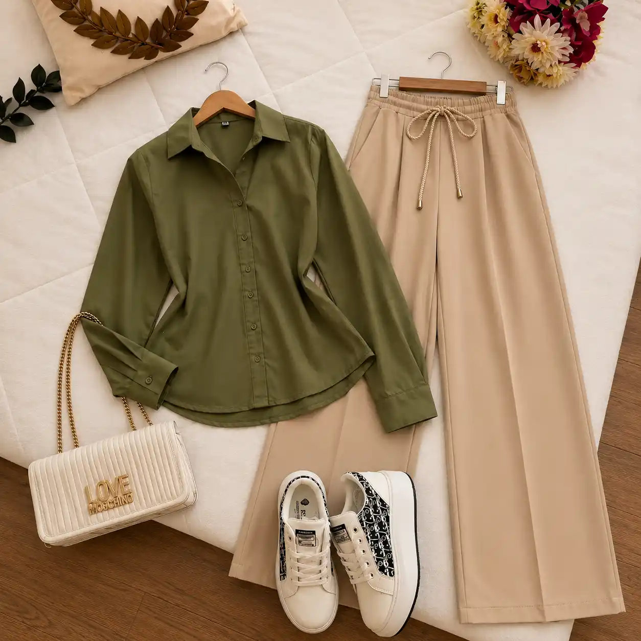 Women’s Stylish Co-Ord Set | Premium Shirt & Palazzo Pant Combo | Trendy Casual Outfit - Image 3
