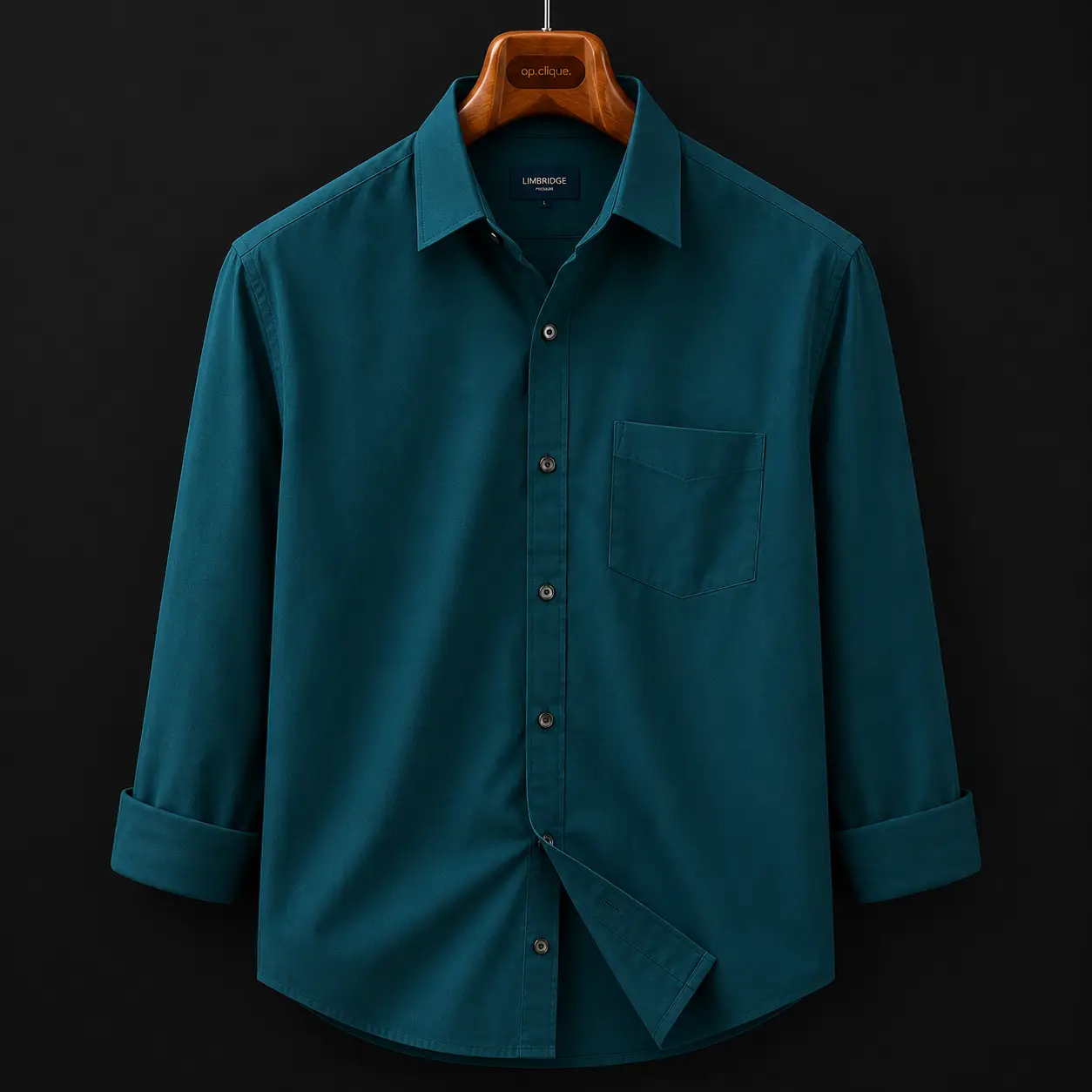 Elegant Chocolate Brown Solid Cotton Casual Shirt - Image 3