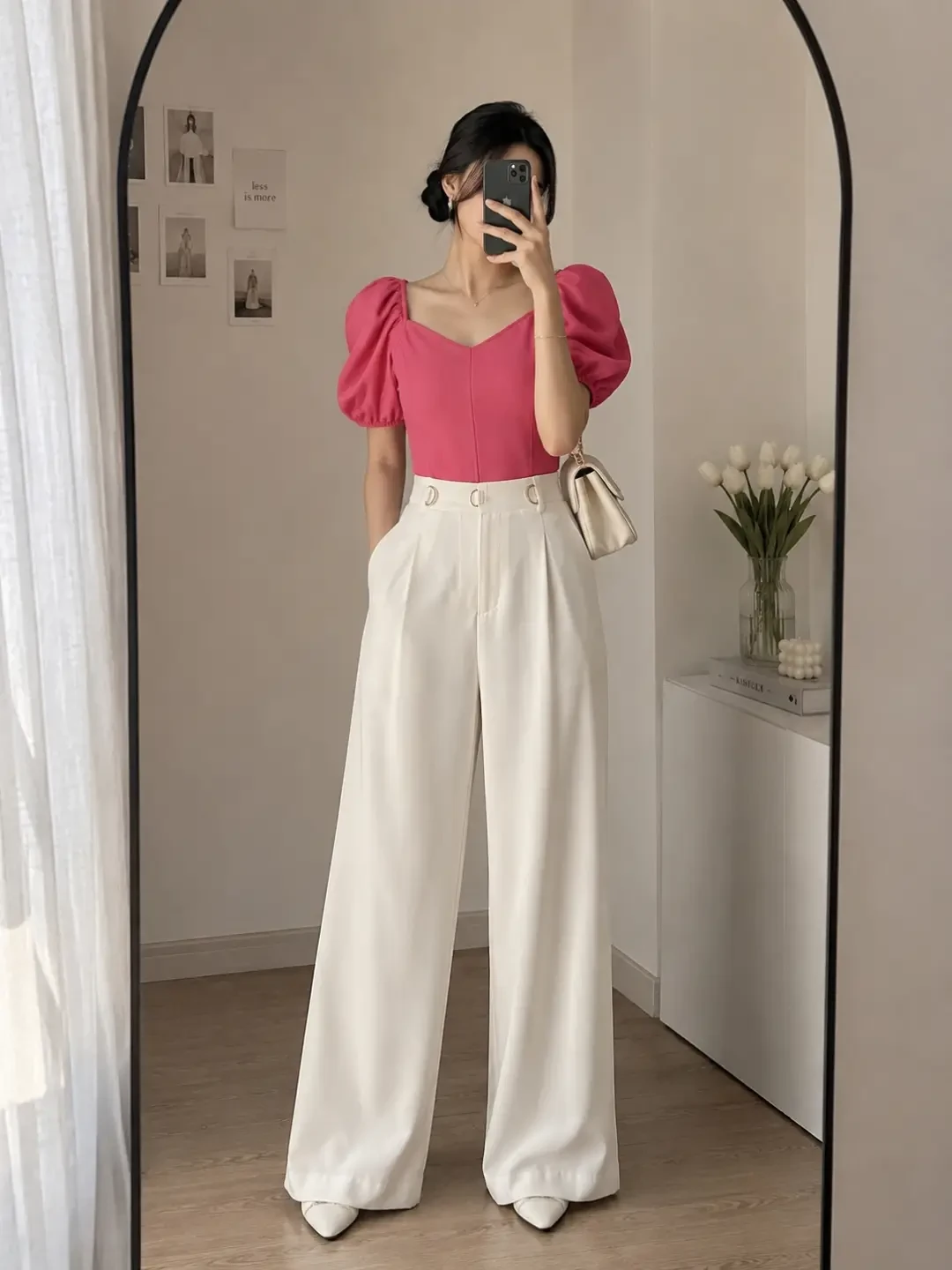 Sophisticated Pinstripe Crop Top & Wide-Leg Trouser Set - Image 3