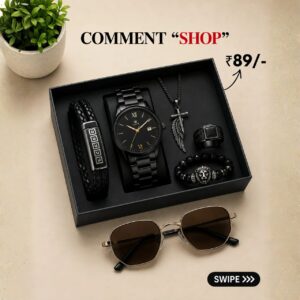 Ultimate Onyx Men Accessory Gift Box & Sunglasses Bundle