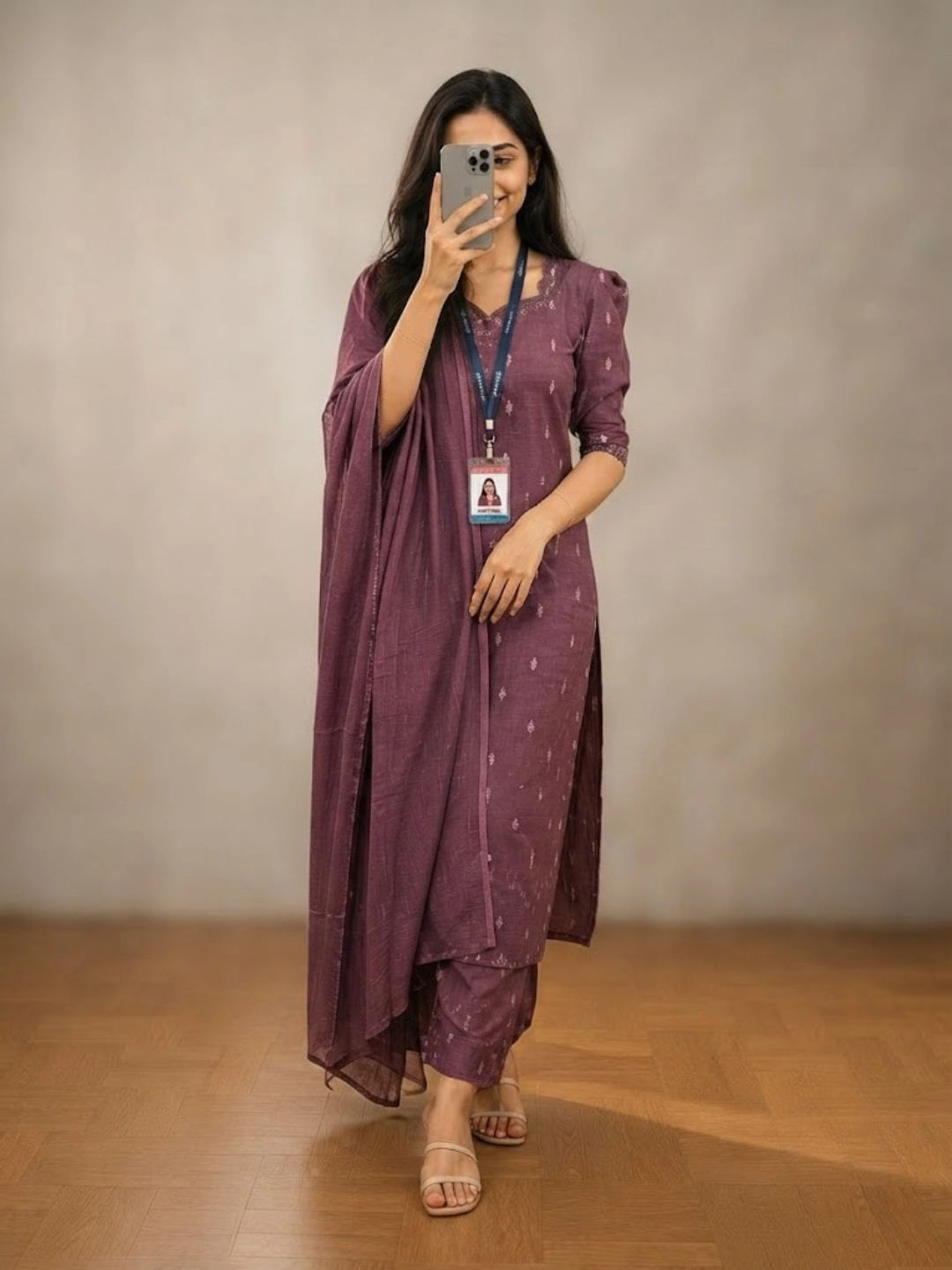 Women Teal Blue Gold-Printed Straight Kurta - Image 5