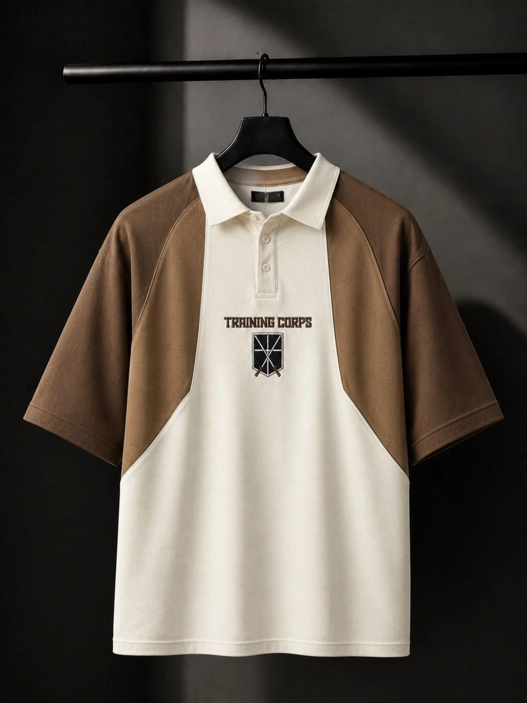 Short-Sleeve Training Corps Graphic Paneled Polo Shirt