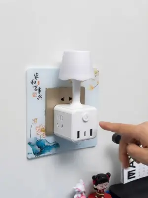 Multi-Plug Wall Adapter with Integrated LED Night Light