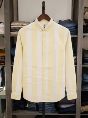 Sunshine Yellow Striped Long-Sleeve Shirt