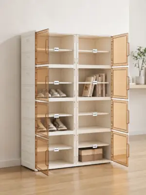 Modular Translucent Stackable Storage Cabinet