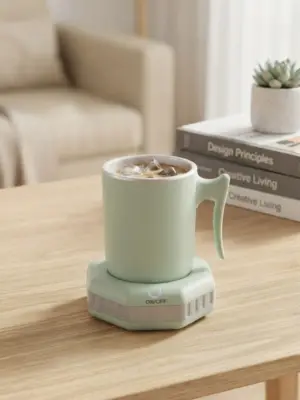 Smart Desktop Cooling Cup & Chilling Coaster Set