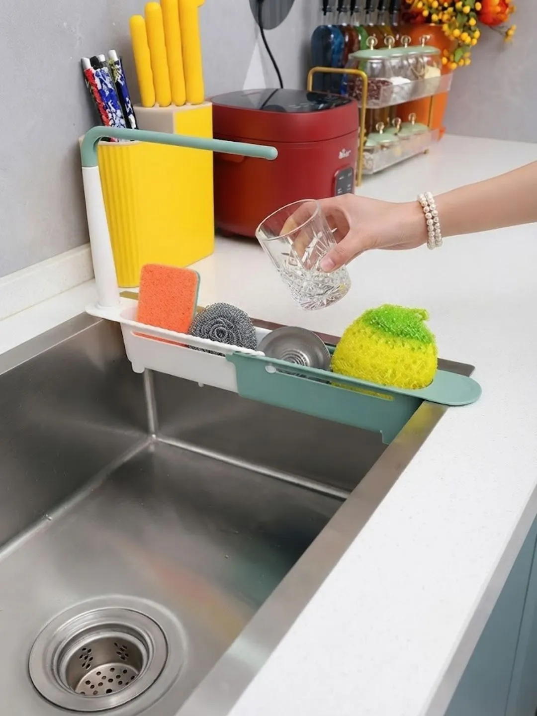 Adjustable Telescopic Sink Storage Rack