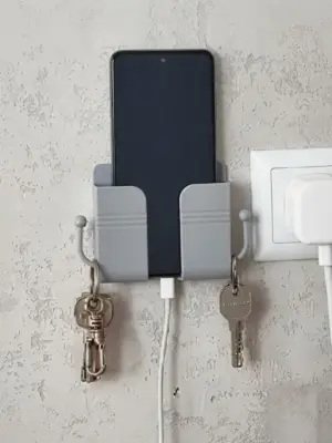 Wall-Mounted Phone Charging Holder and Storage Stand