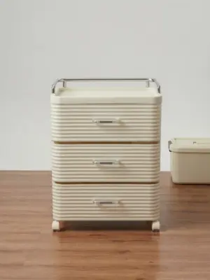Multi-Tier Rolling Storage Cart and Drawer Cabinet