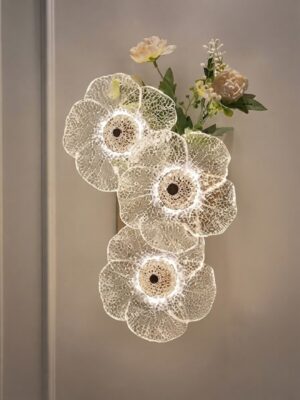 Acrylic Floral Wall Light & Decorative Accent Panel