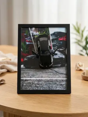 3D Luxury Miniature BMW M4 Competition Car Photo Frame