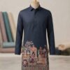 Artisanal Scenic Print Festive Kurta