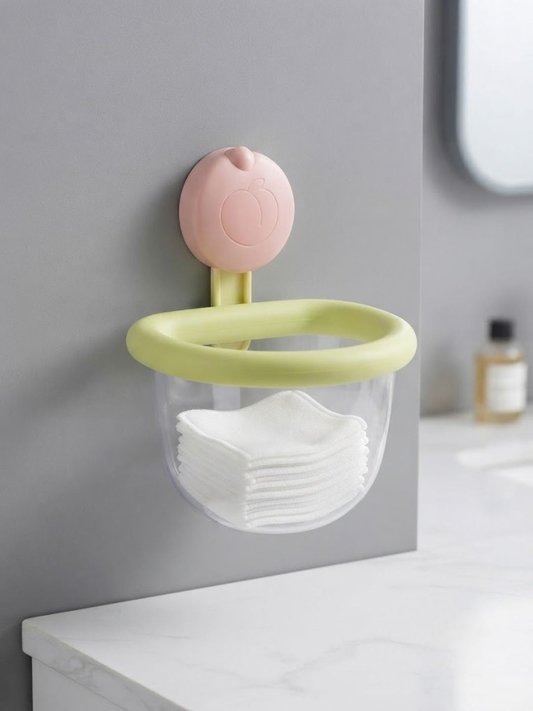 Wall-Mounted Peach Design Multi-Purpose Storage Cup