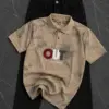 Tie-Dye Polo Tee & Black Denim Set