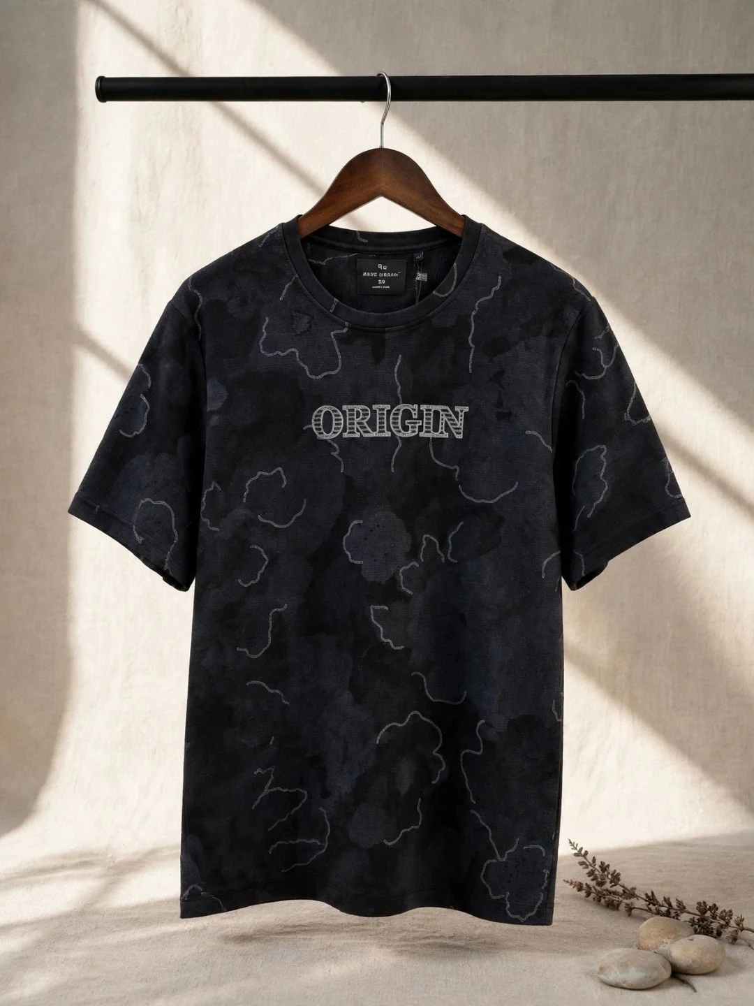 Olive Camo Abstract Graphic Casual Print Short-Sleeve - Image 5